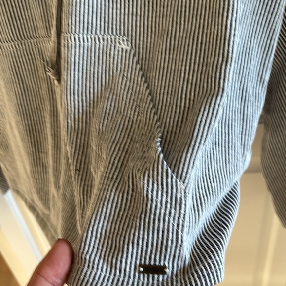 Women’s O’Neill hooded pullover long sleeve size small navy and white striped - Picture 4 of 4